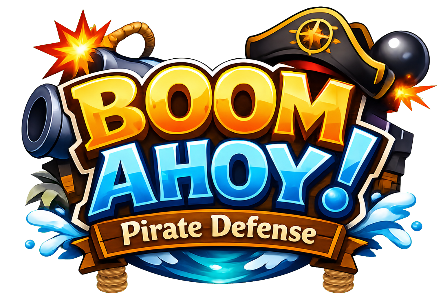 BoomAHOY! Pirate Defense Logo